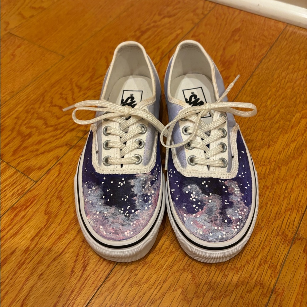 Vans Custom Painted Galaxy Print Sneakers